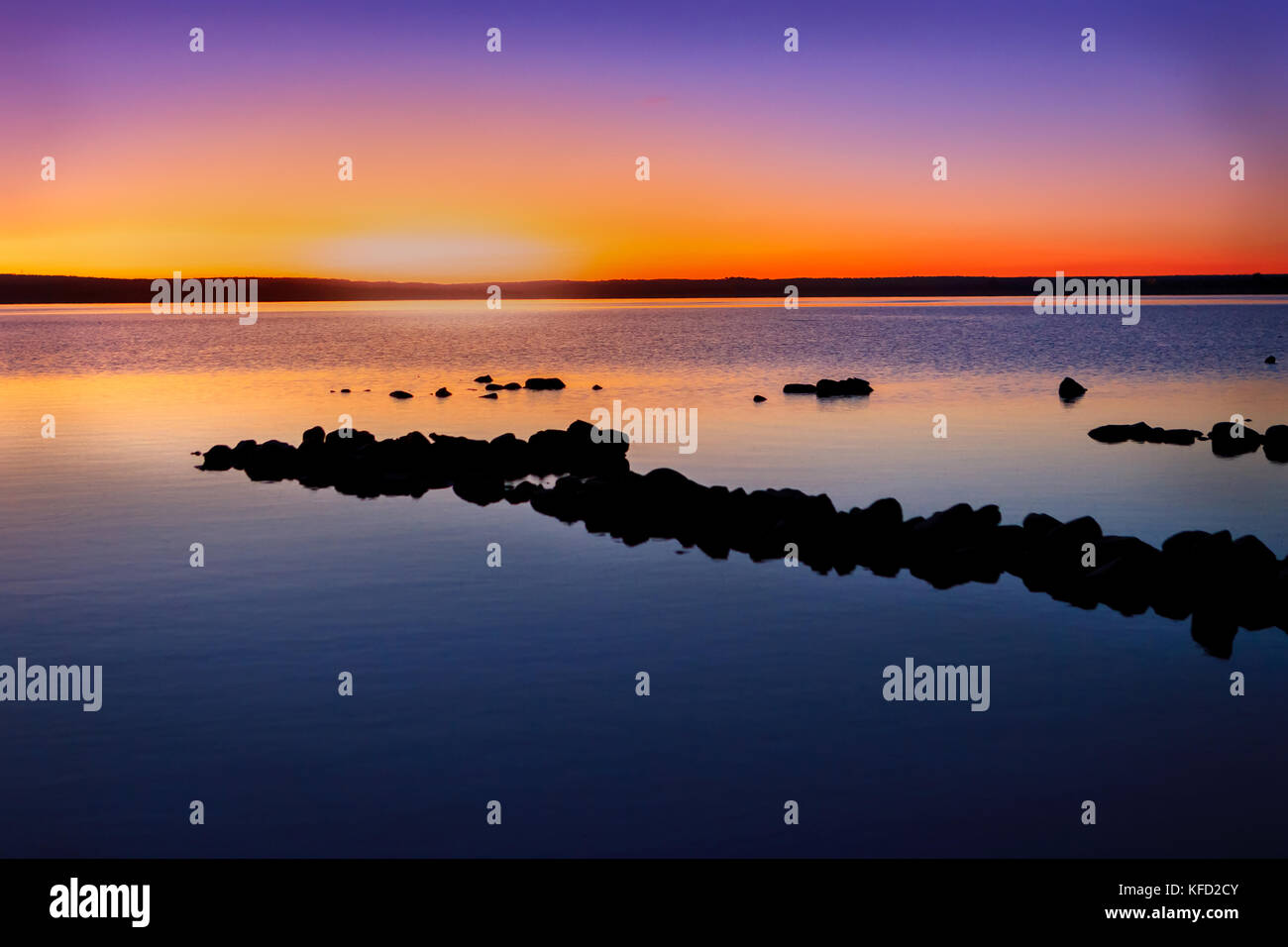 Amazing sunset with golden and black colours Stock Photo - Alamy