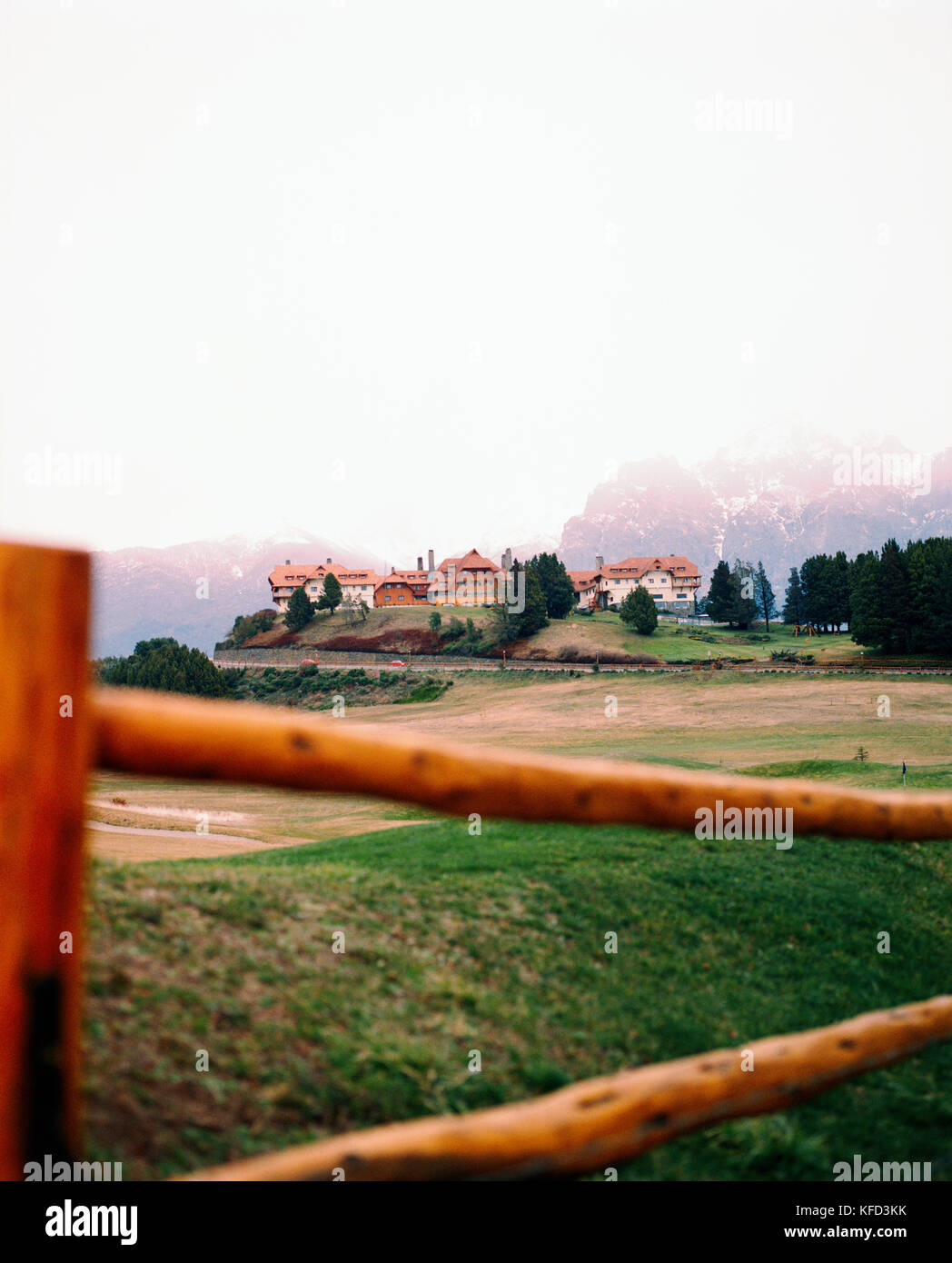 ARGENTINA, Patagonia, Bariloche, view of the Llao Llao Lodge Hotel and the grounds. Stock Photo