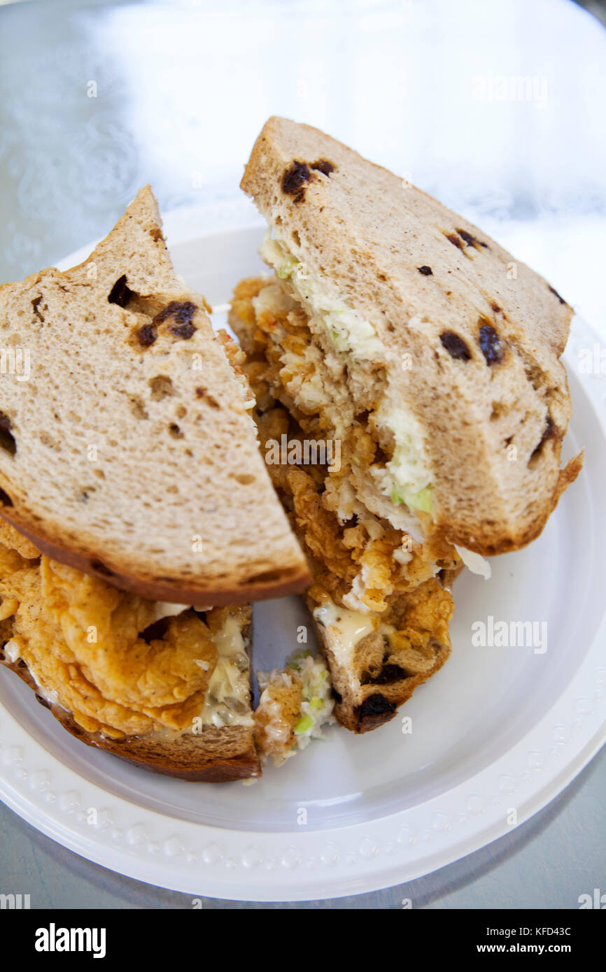 BERMUDA. St. The fish sandwich at Art Mel's Spicy Dicy