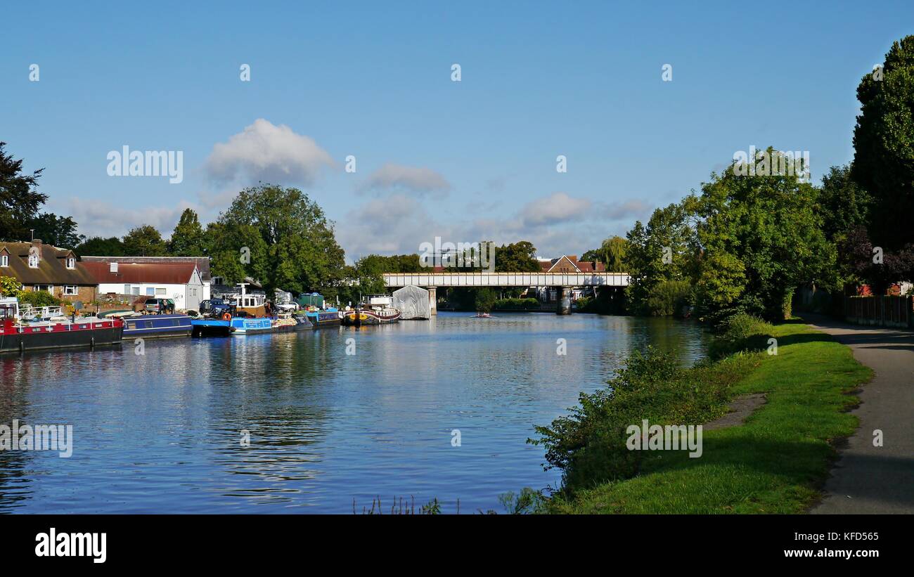 River Thames in Staines Surrey Stock Photo Alamy