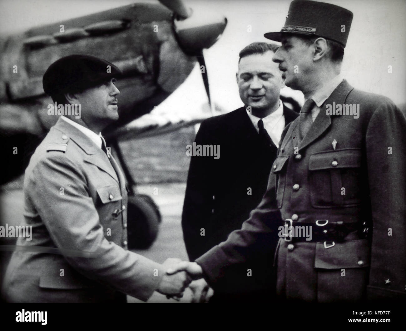 Toulouse 15 September 1944 Charles de Gaulle ( Charles André Joseph Marie de Gaulle )  1890 –1970 French general - statesman. The leader of Free France 1940–44 and Provisional Government of the French Republic 1944–46. World War II. Stock Photo