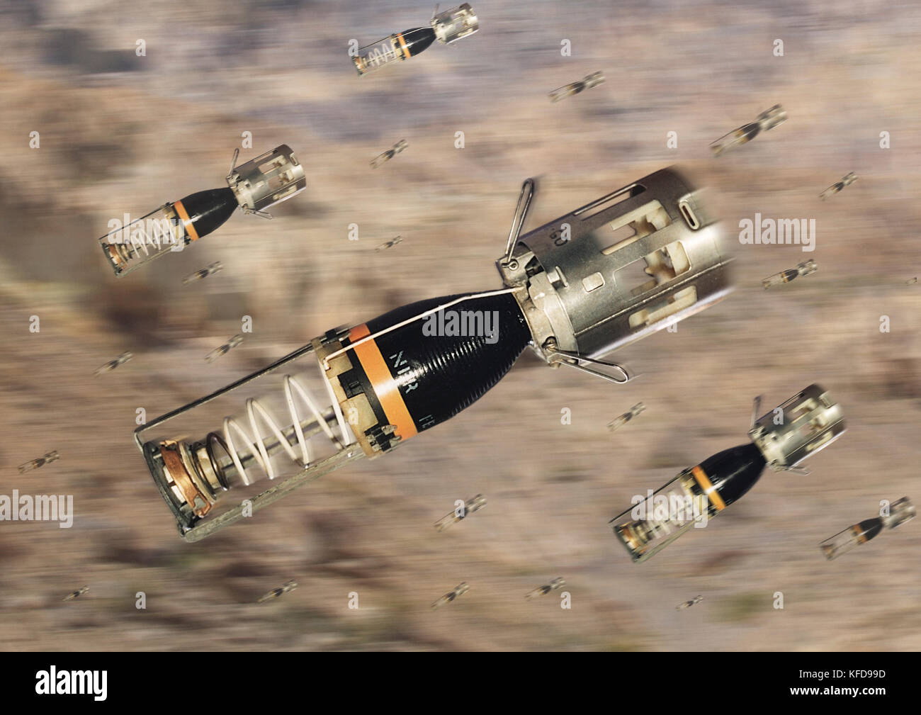 British BL755 Cluster Bombs of the type used in the Falklands, Iraqi