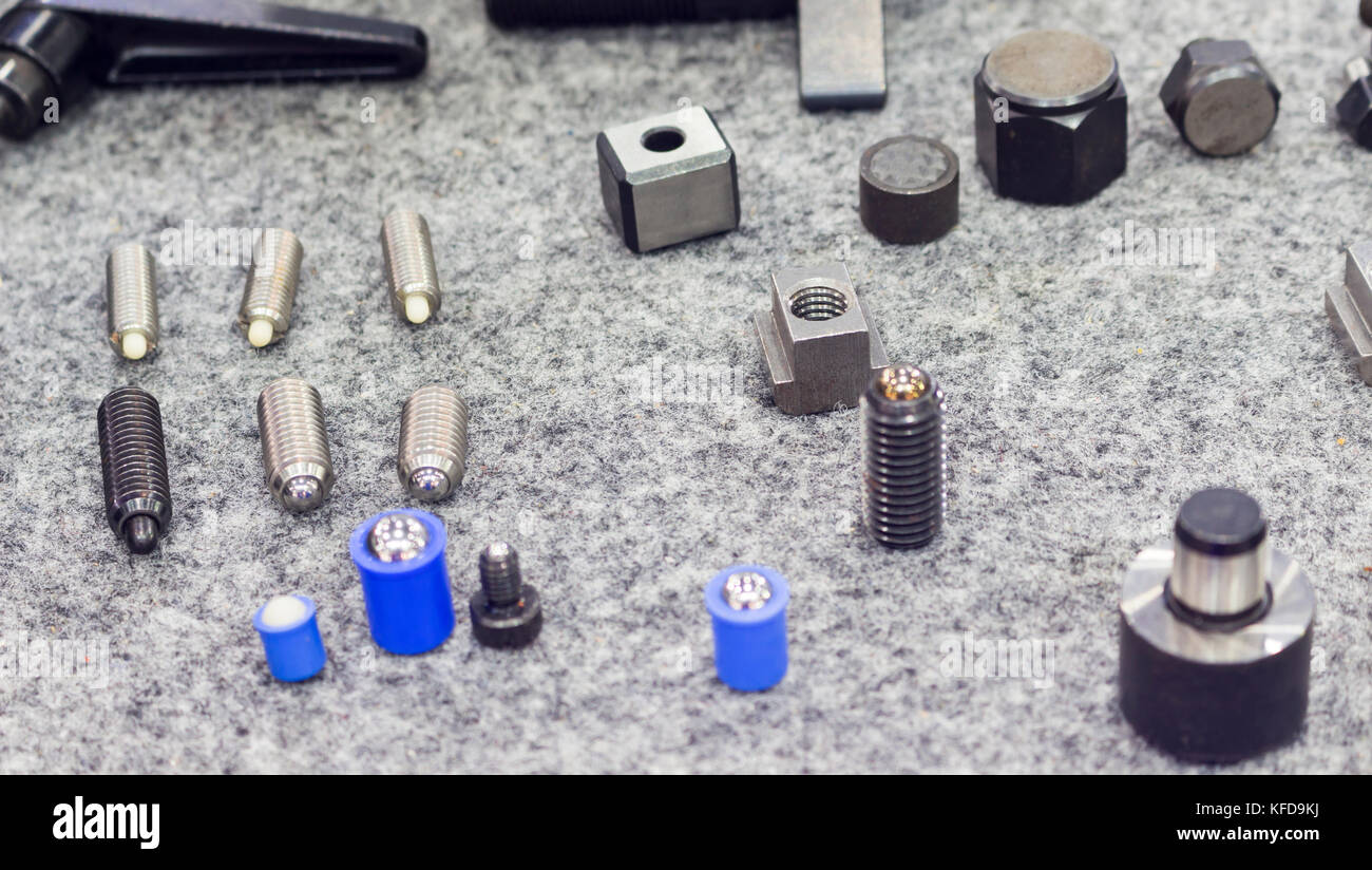 metal parts for machining jig ; tooling Stock Photo Alamy