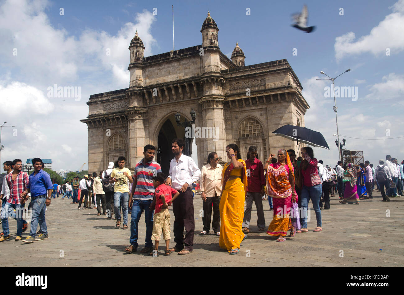 People at the Gateway of India, Mumbai, India Stock Photo