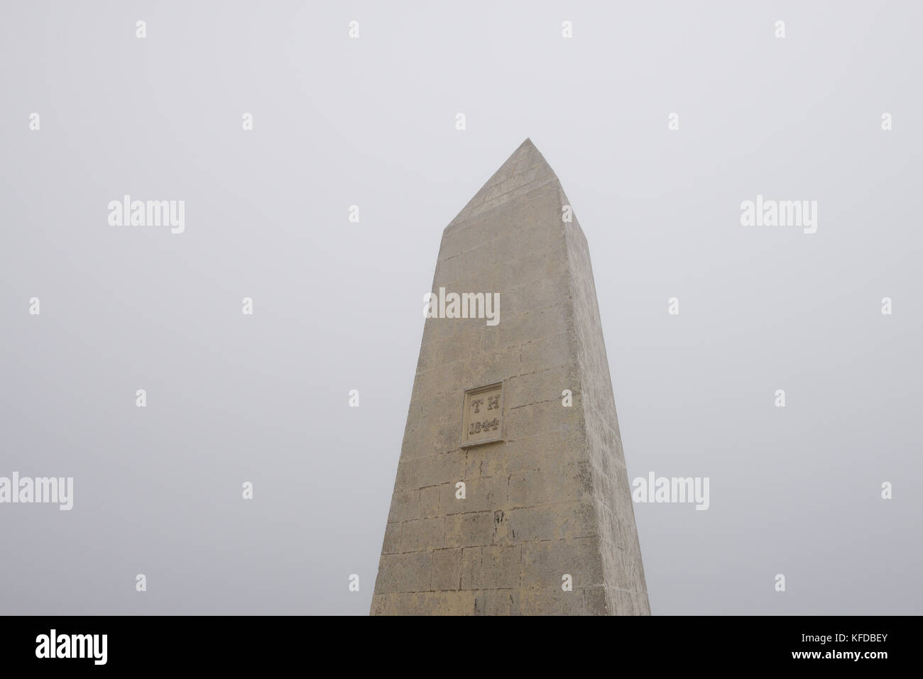 The Trinity House Obelisk at Portland Bill, Dorset, England Stock Photo