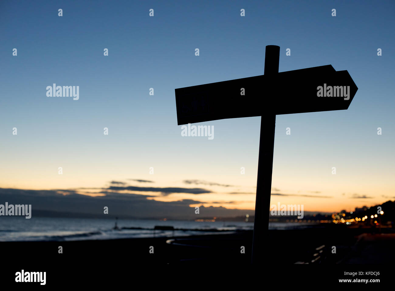 Sunset at Bournemouth, Dorset, England Stock Photo