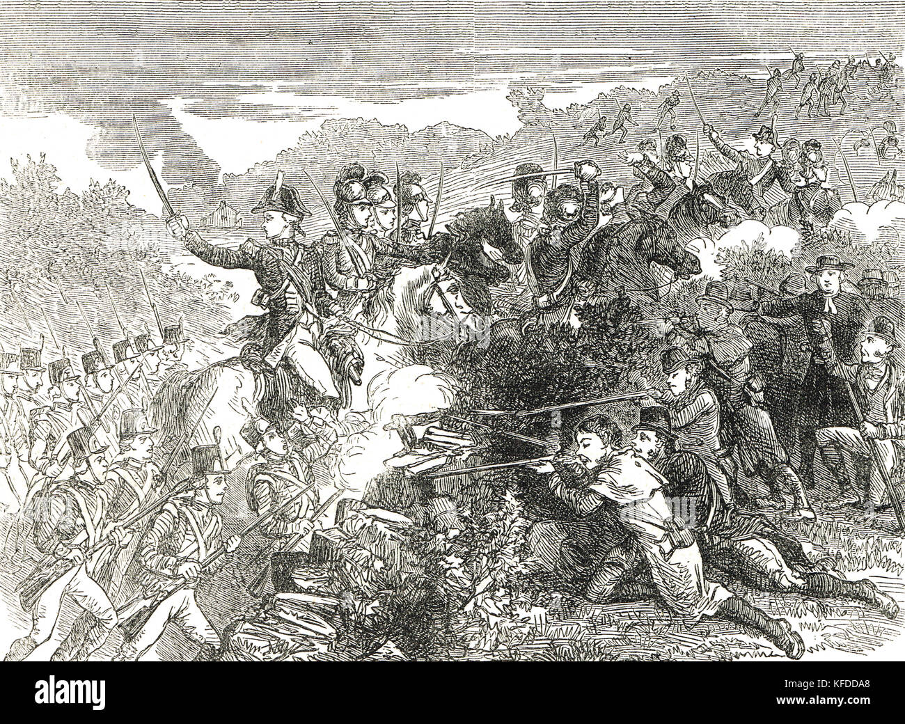 British Army attack on the Wexford rebels, 1798, Irish Rebellion of 1798 - Stock