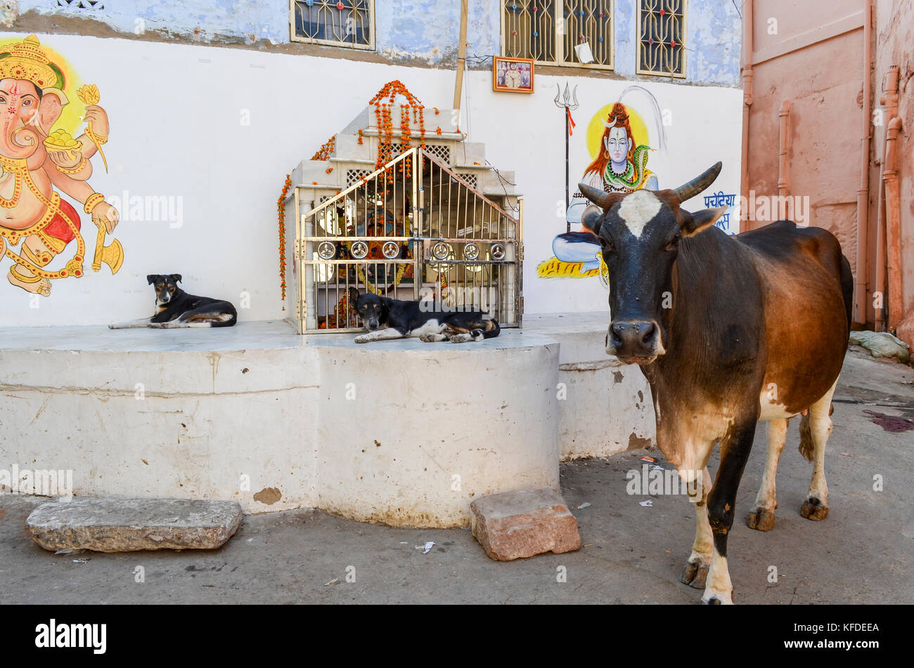 Hindu shrine in street hi-res stock photography and images - Alamy
