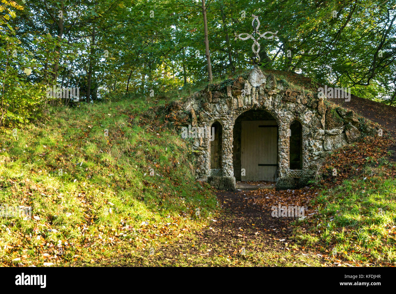 An unusual quirky rubble built rustic 18th century ice house, Gosford