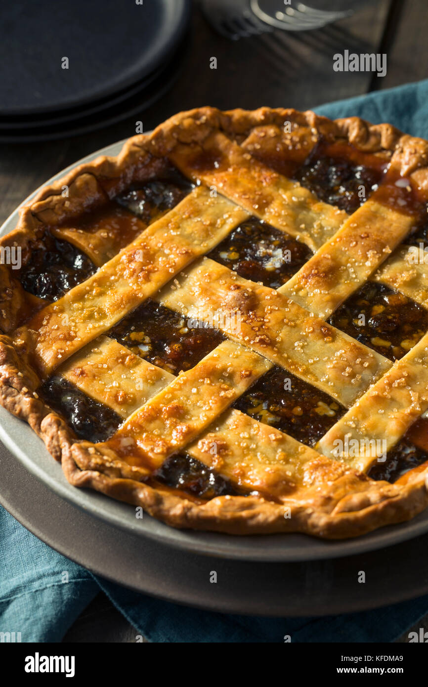 Sweet Homemade Mincemeat Pie for the Holidays Stock Photo - Alamy