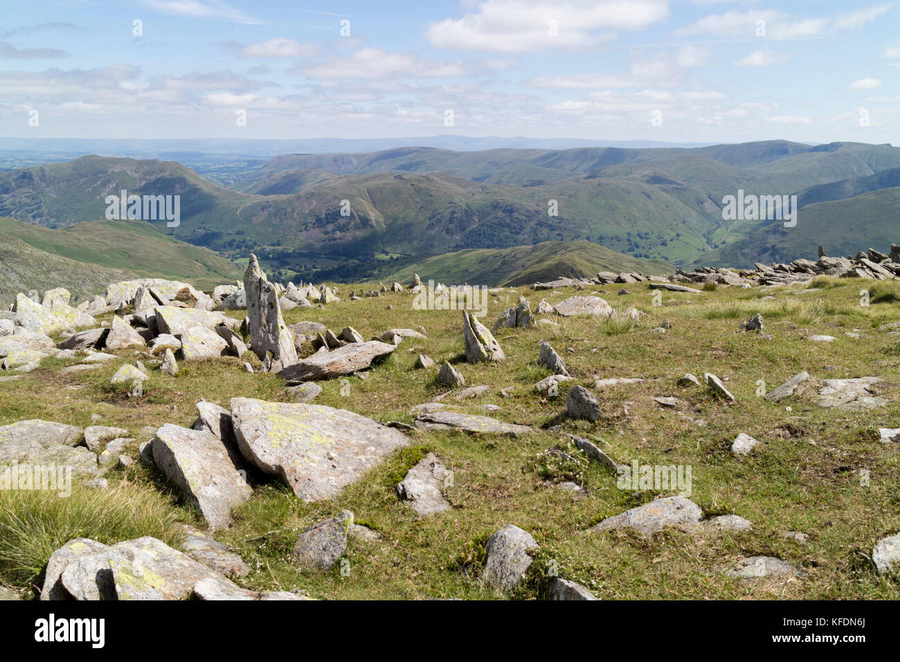 Hartsop and the Eastern Fells from Fairfield, Lake District, UK Stock Photo