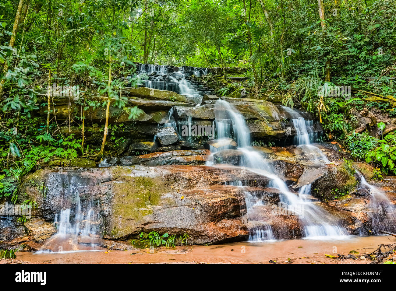 Beautifull waterfall at Doi Suthep, Chiang Mai, Thailand,Asia Stock Photo