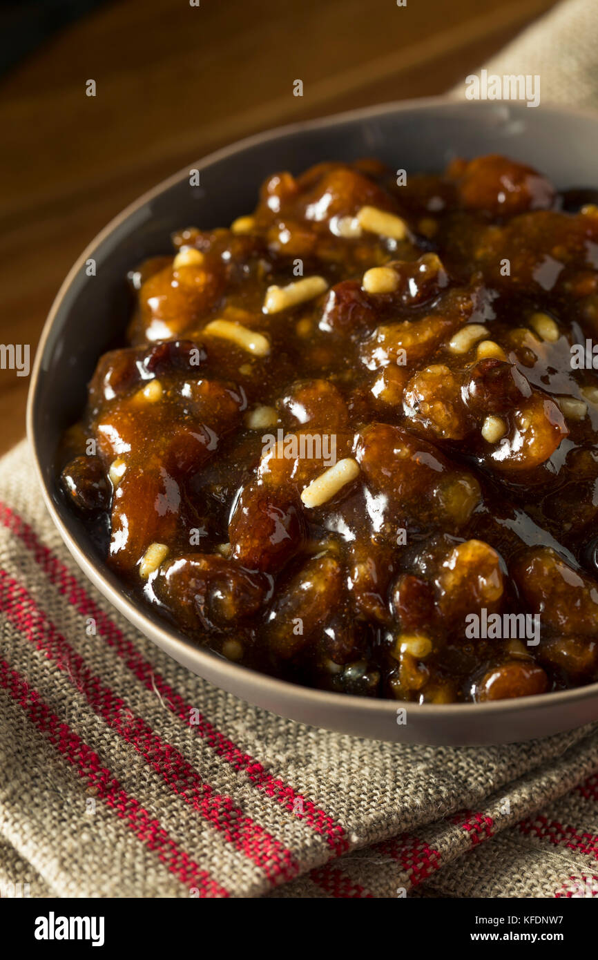 Organic Homemade Mincemeat Filling for Holiday Pie Stock Photo Alamy