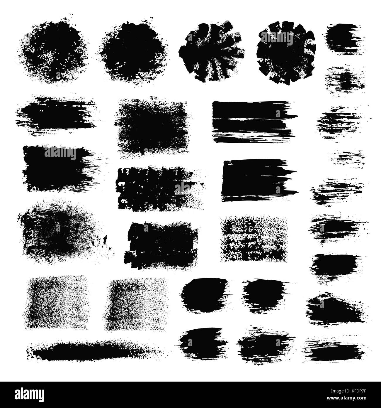 Brush Stroke Paint Boxes Set Stock Vector Image & Art Alamy