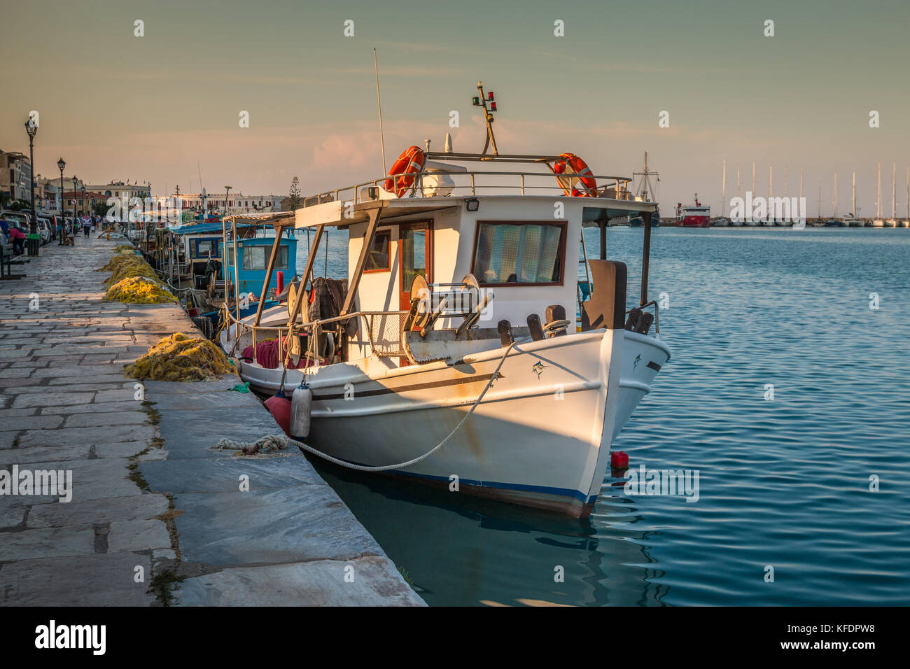 Boat in Zakunthos Greece Stock Photo