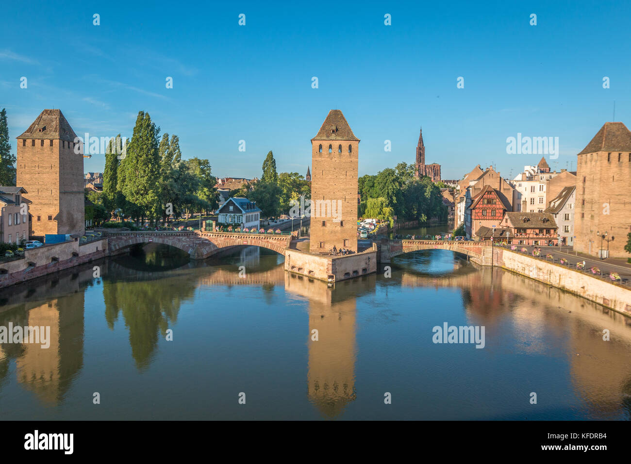 Pont Couvert in Strasbourg France Stock Photo