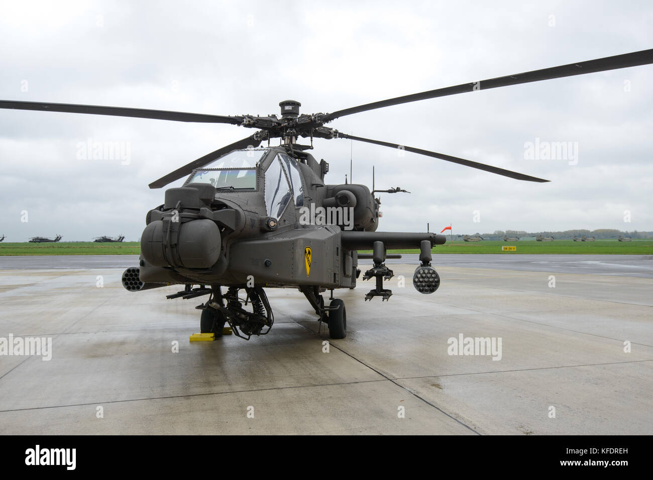 AH-64 Apache Helicopter Stock Photo