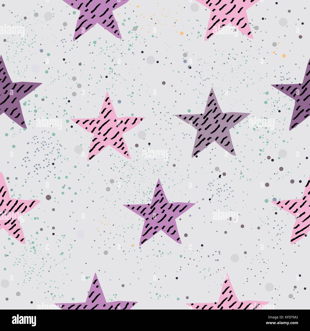 Cute Star Background. Seamless Pattern with stars. Vector Illustration ...