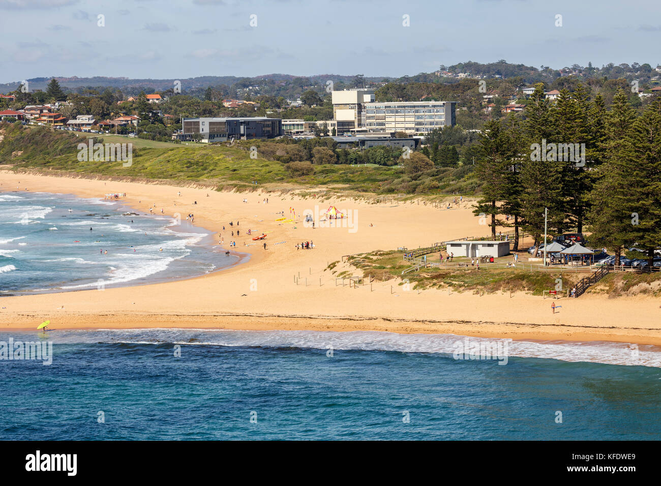 Mona Vale beach is a beach on Sydney northern beaches in New South Wales,Australia Stock Photo
