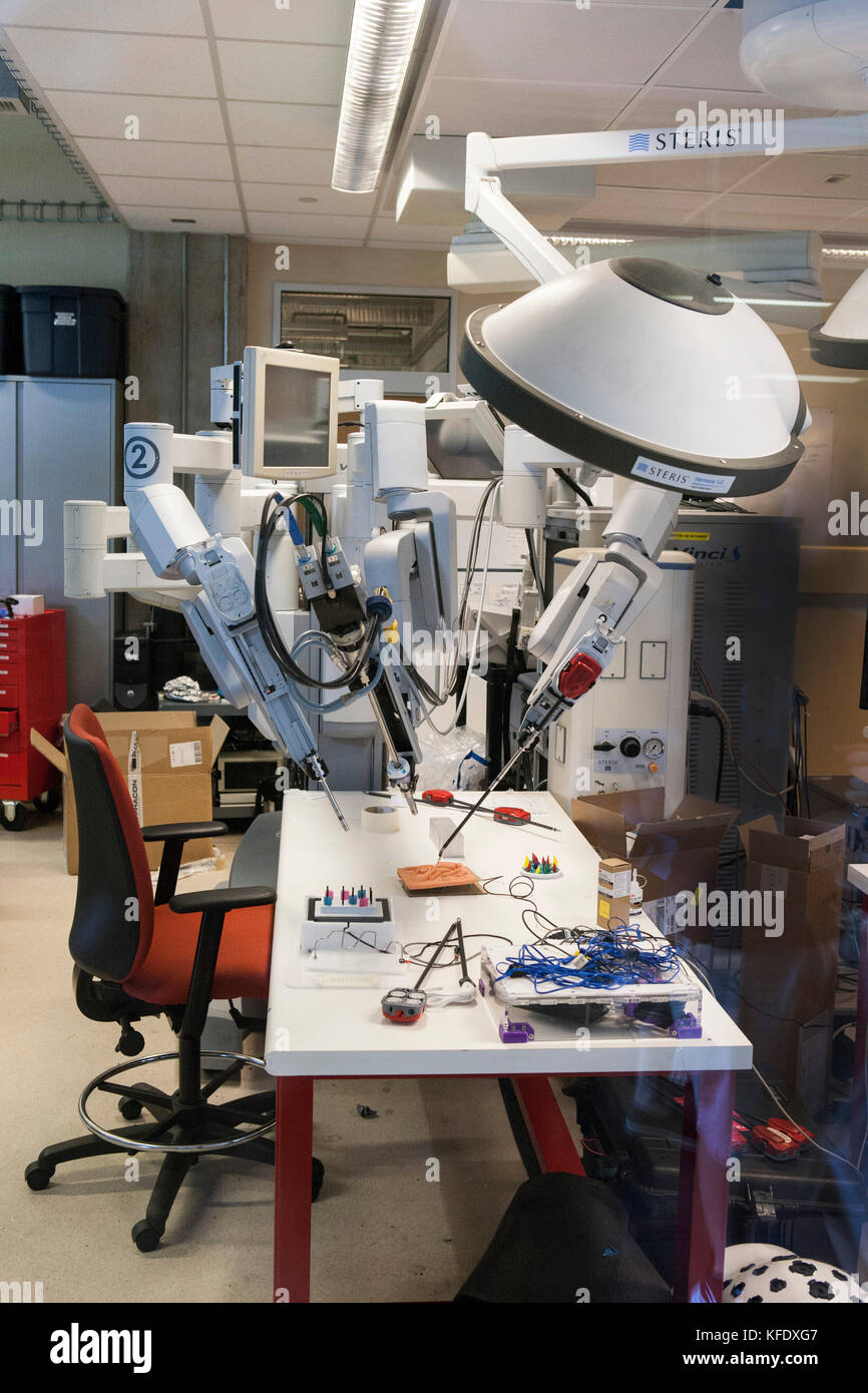 Surgical Robots, Johns Hopkins University, Baltimore, Maryland, USA Stock Photo