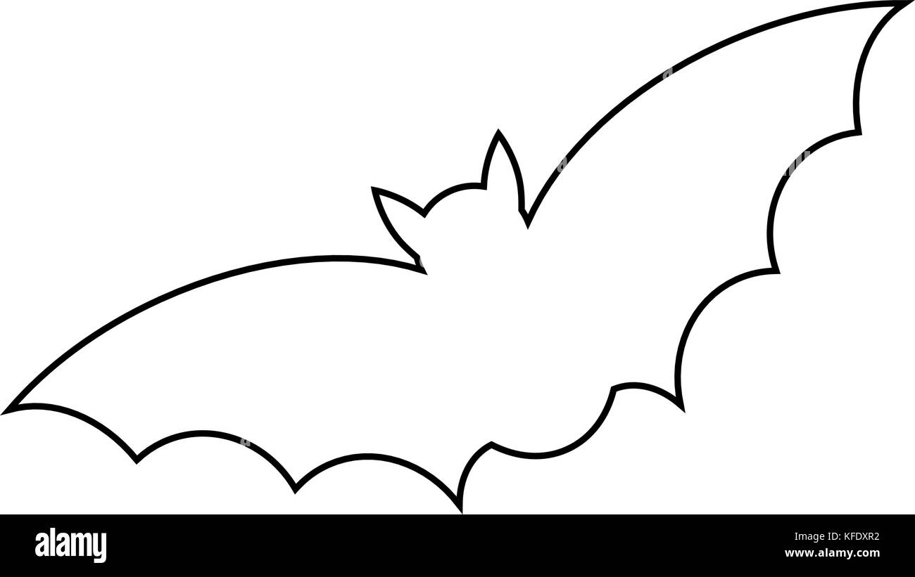 halloween bat outline vector design isolated on white backgroud Stock  Vector Image & Art - Alamy