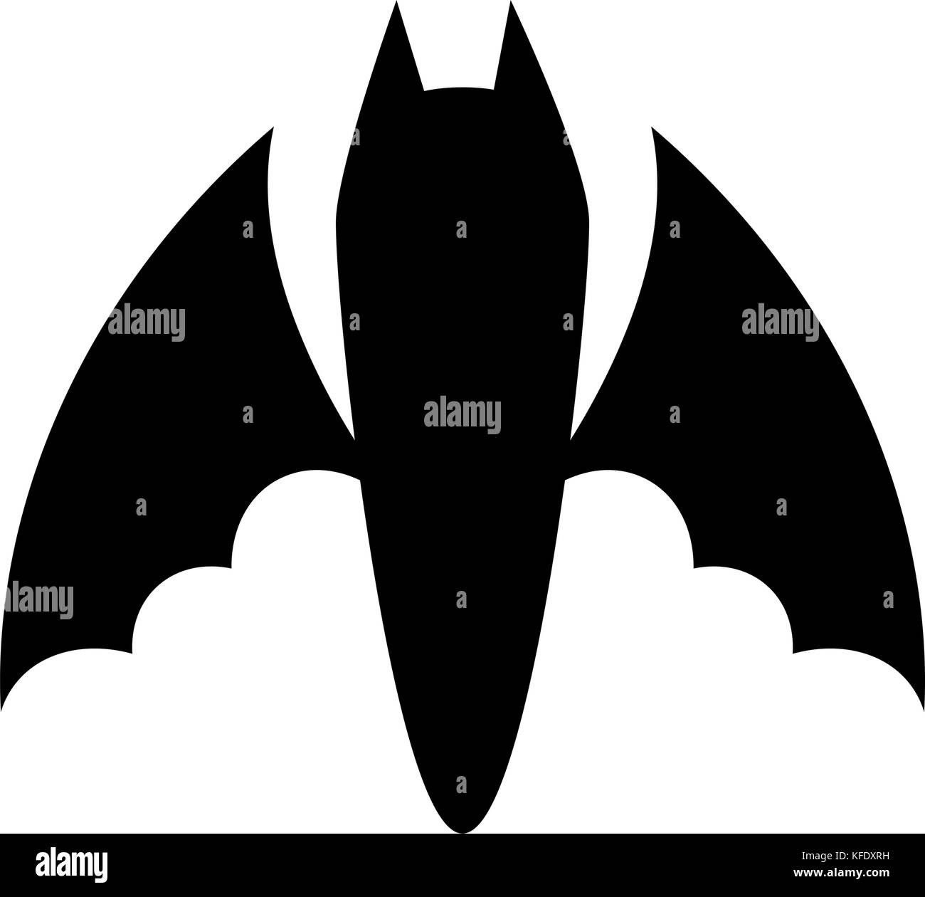 halloween bat silhouette vector  design isolated on white background Stock Vector