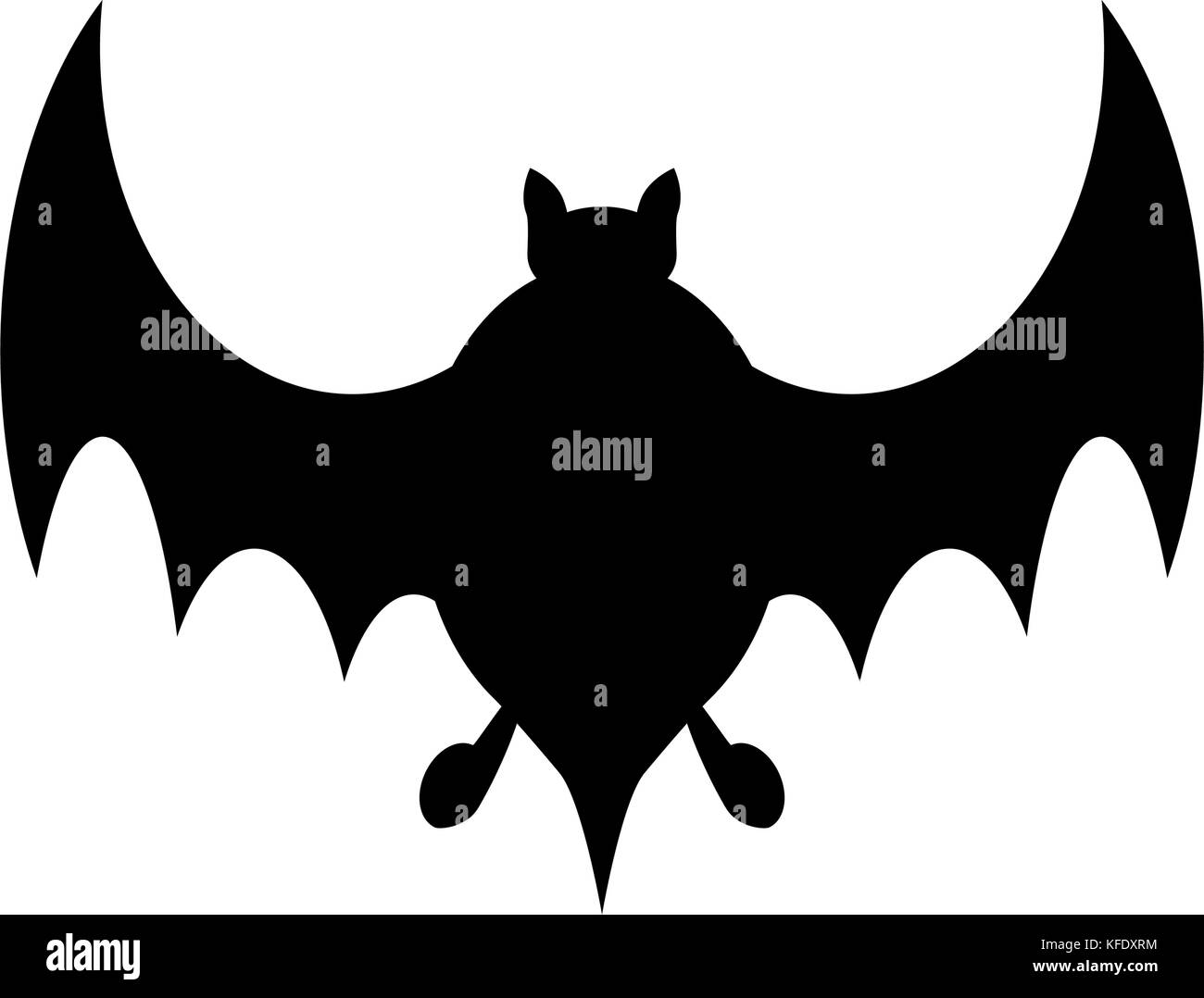 halloween bat silhouette vector  design isolated on white background Stock Vector