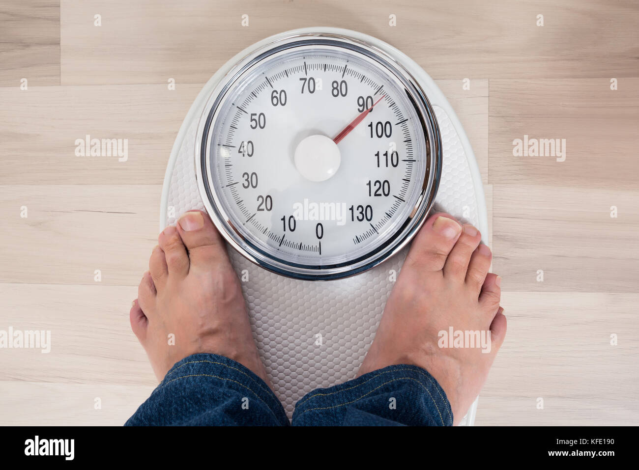 https://c8.alamy.com/comp/KFE190/low-section-of-a-person-standing-on-weighing-scale-KFE190.jpg