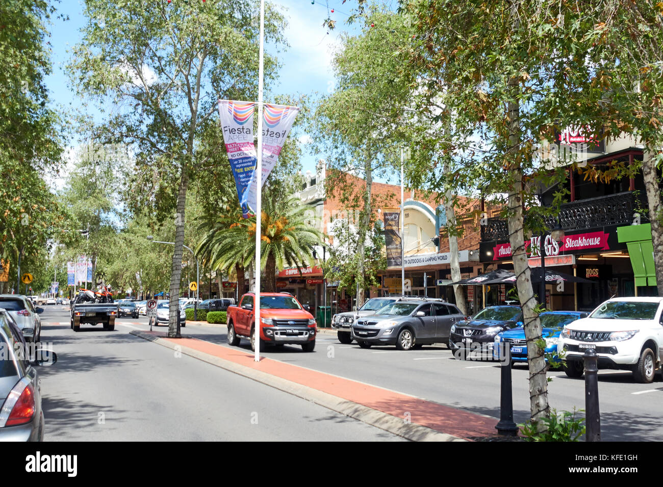 Peel Street Tamworth NSW Australia Stock Photo