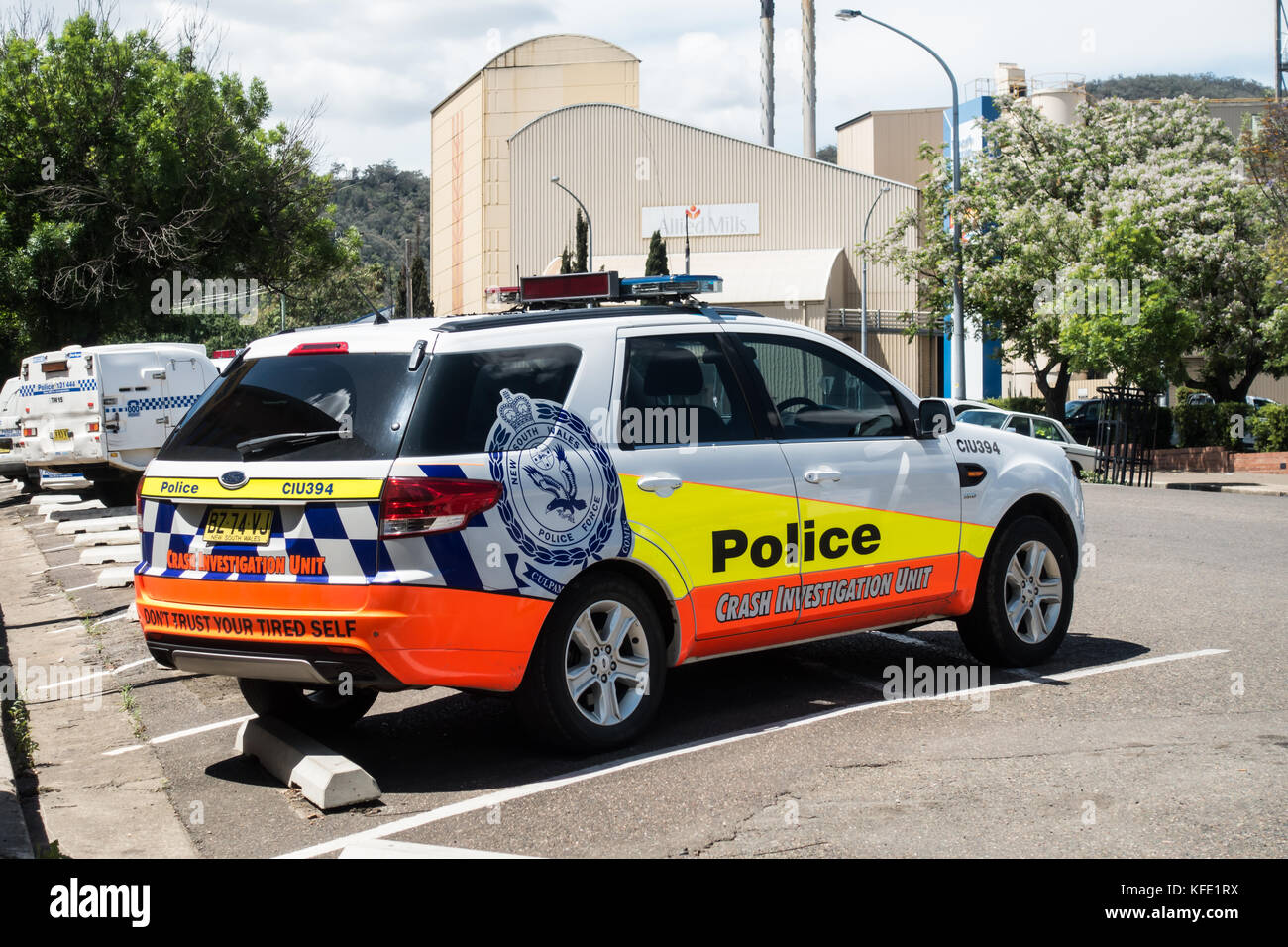 New South Wales Police Crash Investigate Unit vehicle at Tamworth Australia. Stock Photo