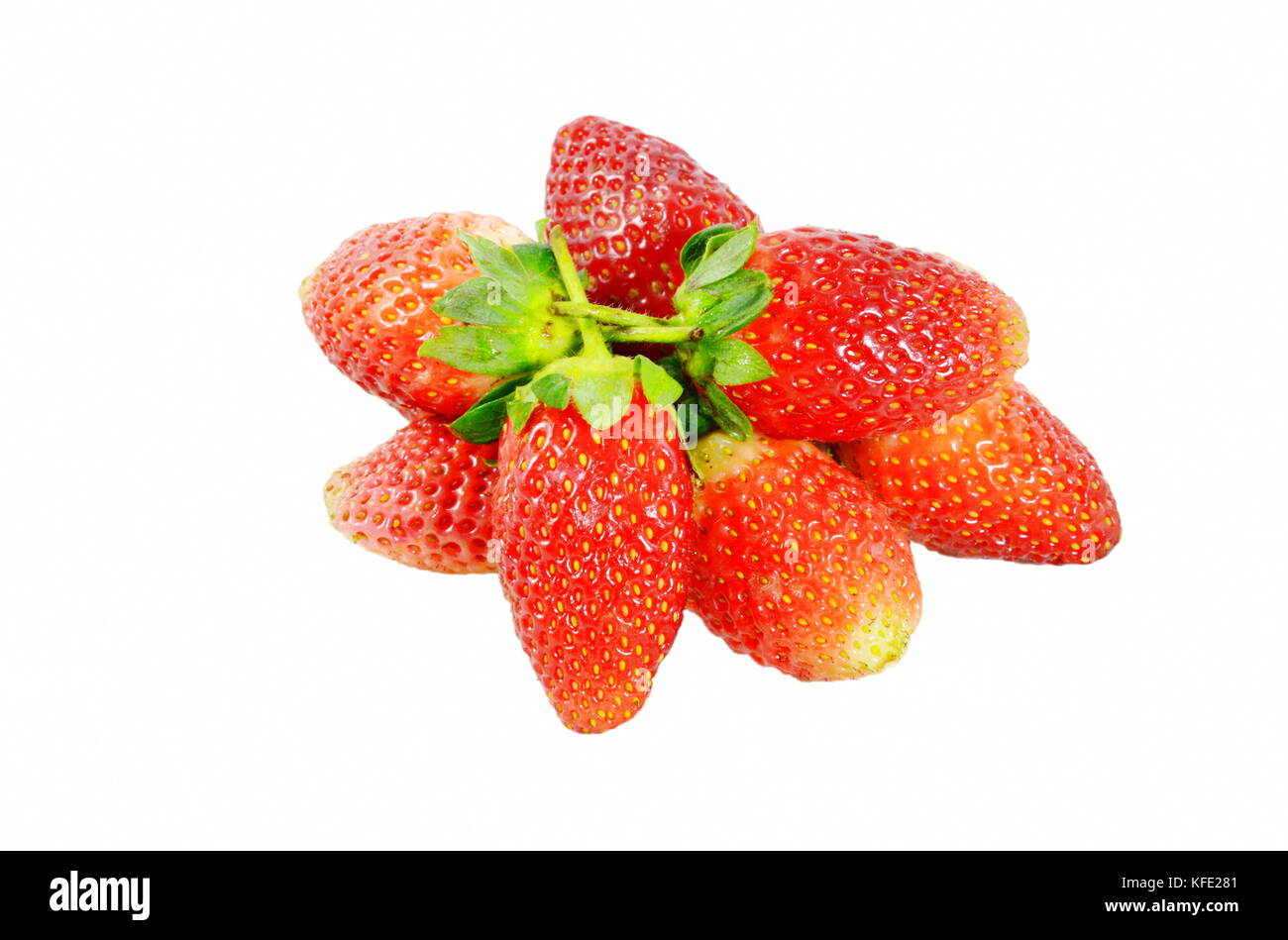 fresh strawberry on white background Stock Photo - Alamy