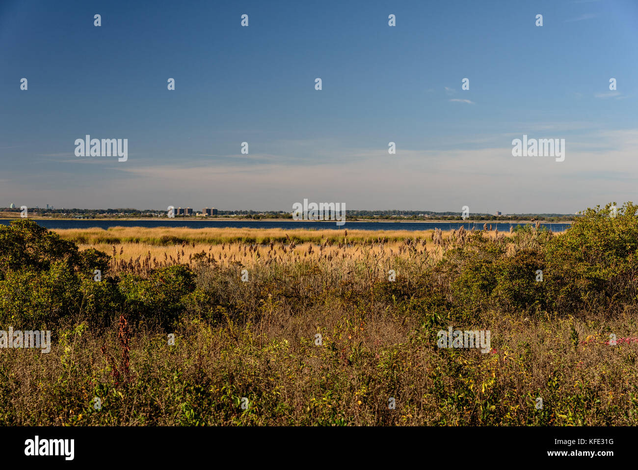 Fall on Jamaica Bay, Queens, New York Stock Photo