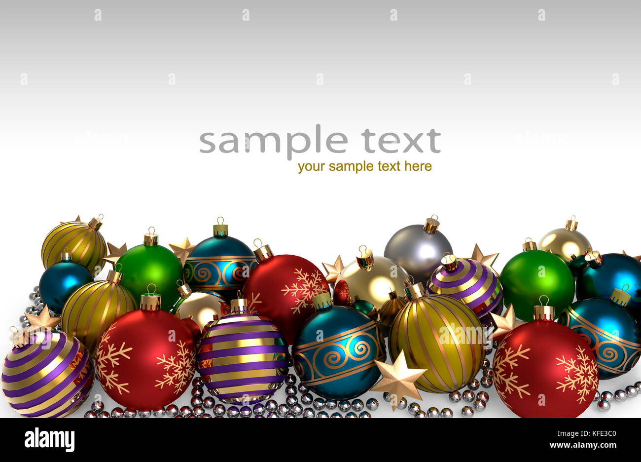 Christmas wreath decoration from color bubbles. Stock Photo