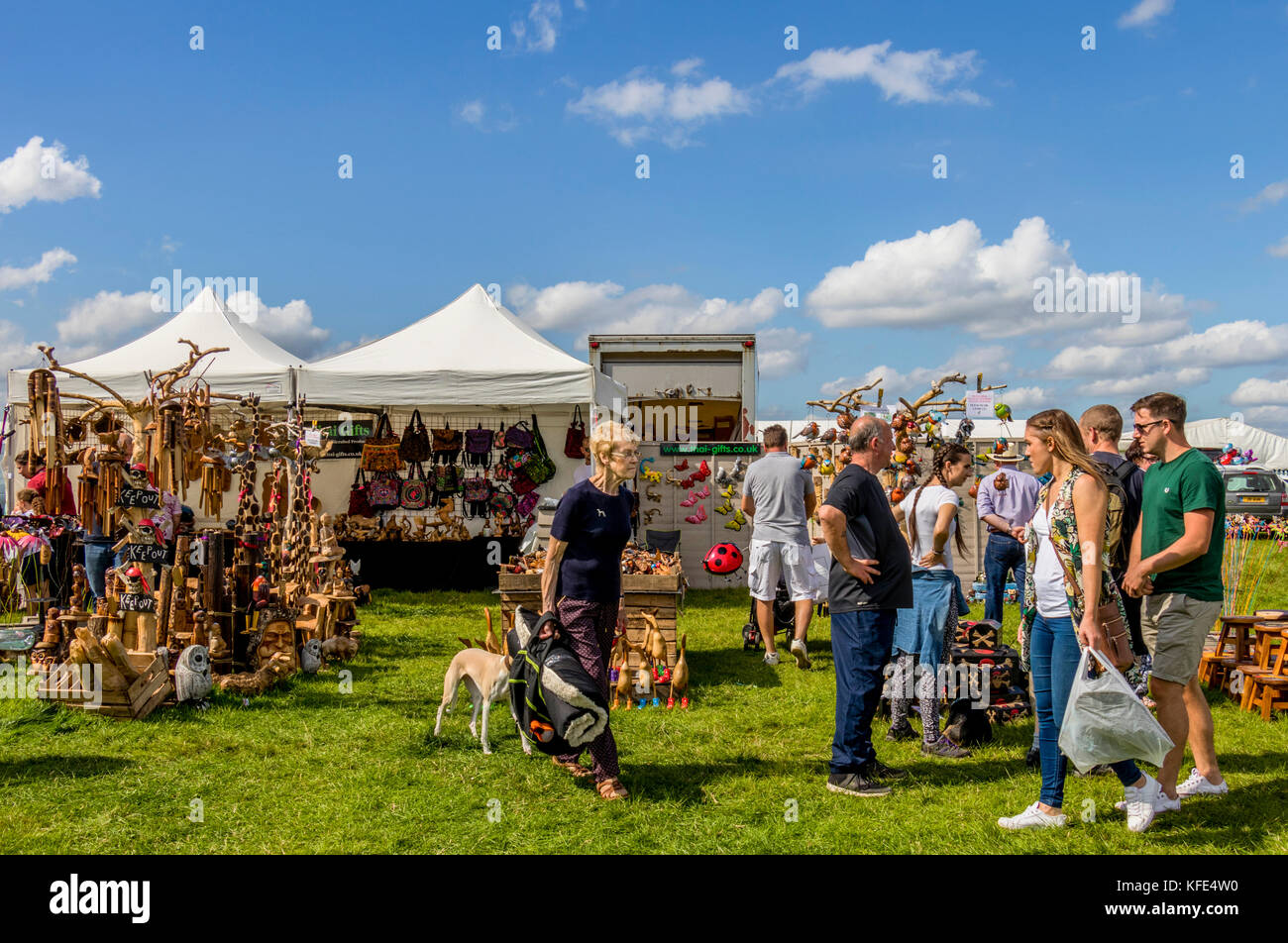 Visitors enjoying a day out at Cheshire Game and Country Show at Cheshire County Showground Knutsford Cheshire UK Stock Photo