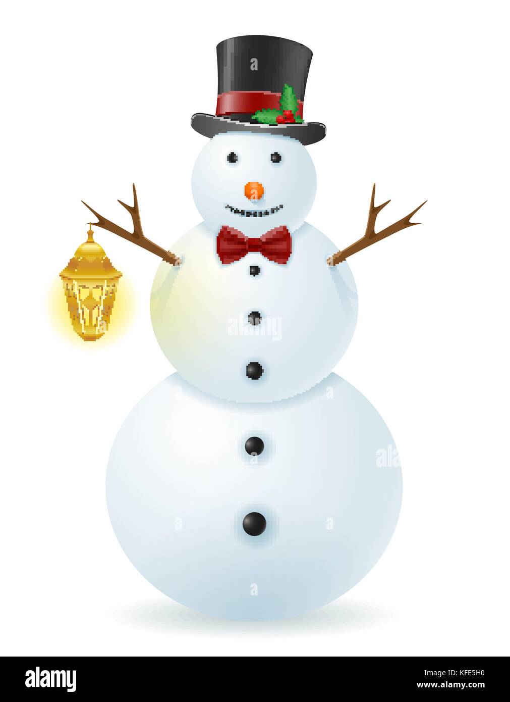 snowman vector illustration isolated on white background Stock Vector ...