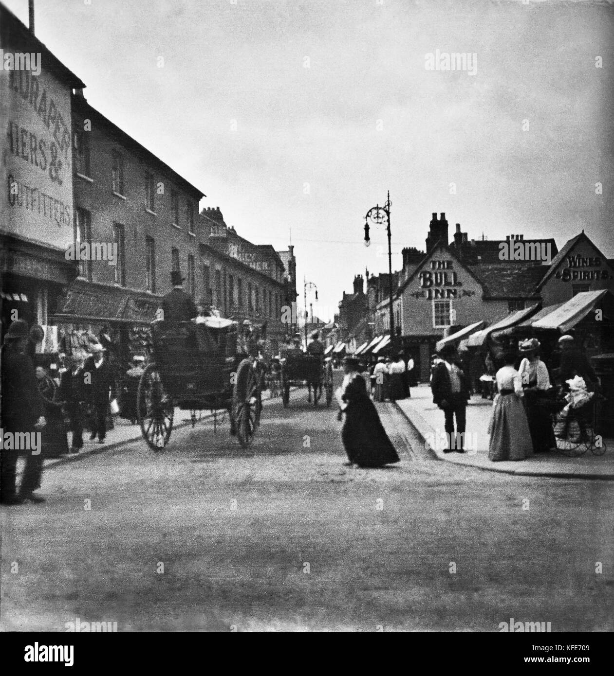 Bedfordshire Bedford, Silver Street 1907 Stock Photo Alamy