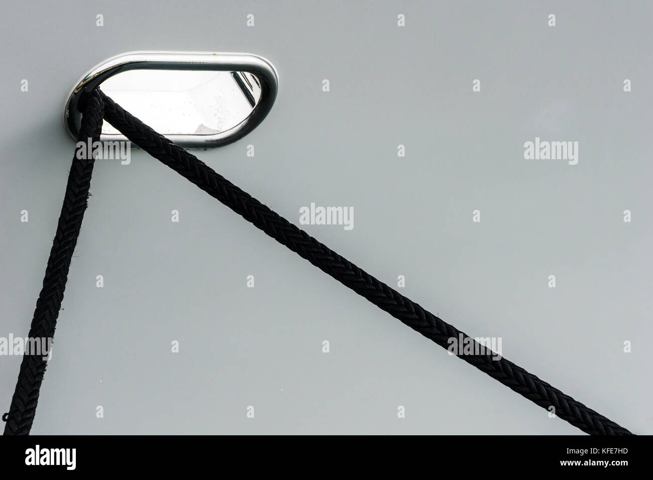 Mooring lines on a yacht Stock Photo Alamy