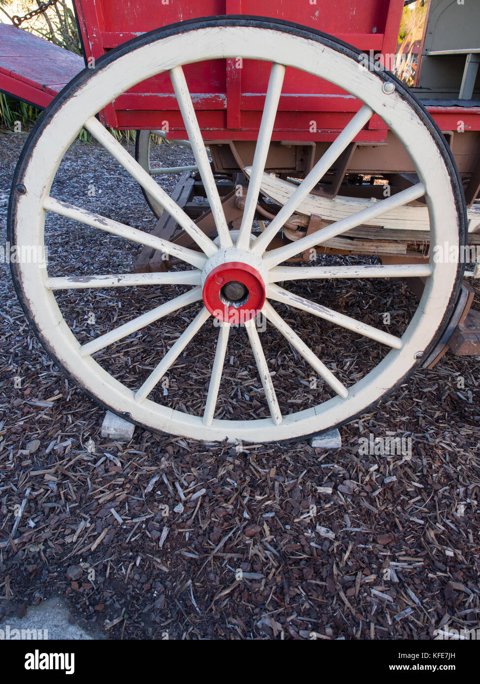 Old Wagon Wheel Stock Photo Alamy
