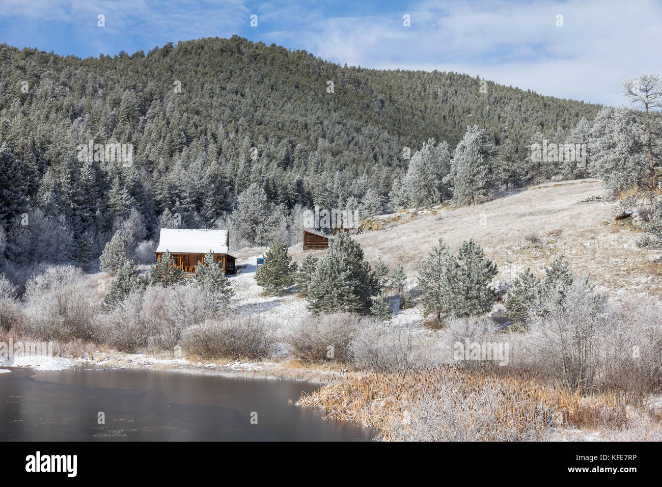 The historic Tallman Ranch in the Forgotten Valley of Golden Gate Canyon State Park, Colorado. Stock Photo