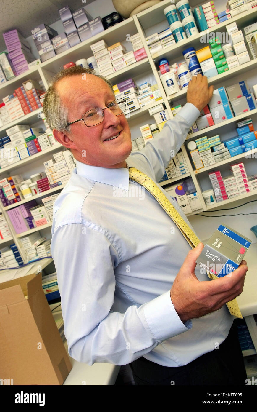Pharmacy dispenser Chris Badham Stock Photo Alamy