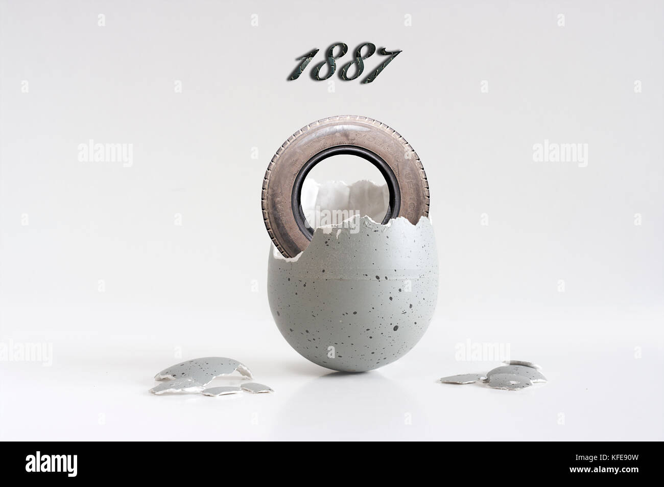 Year the tire was invented Stock Photo Alamy