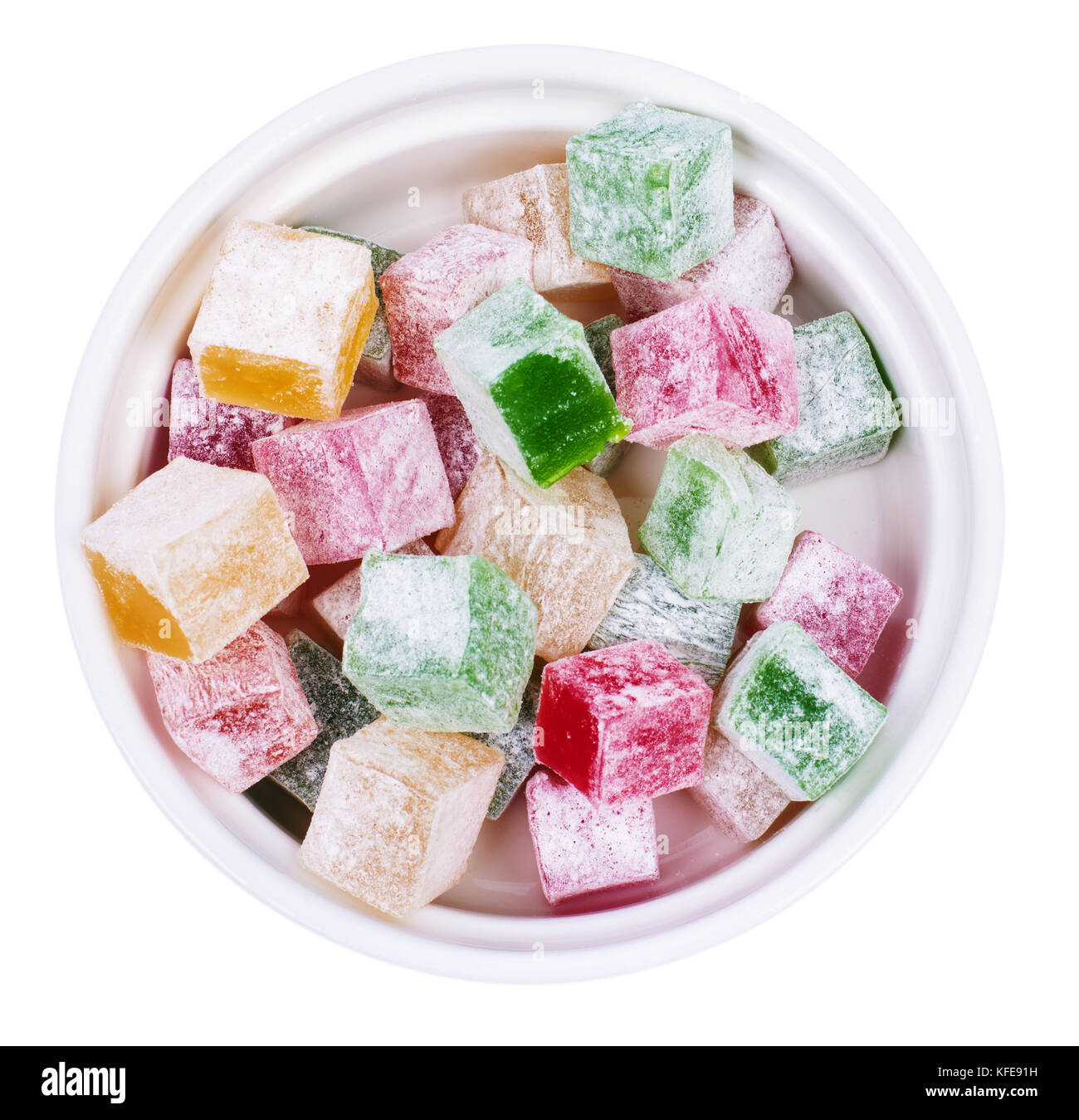 Sweet delicious lukum color Stock Photo