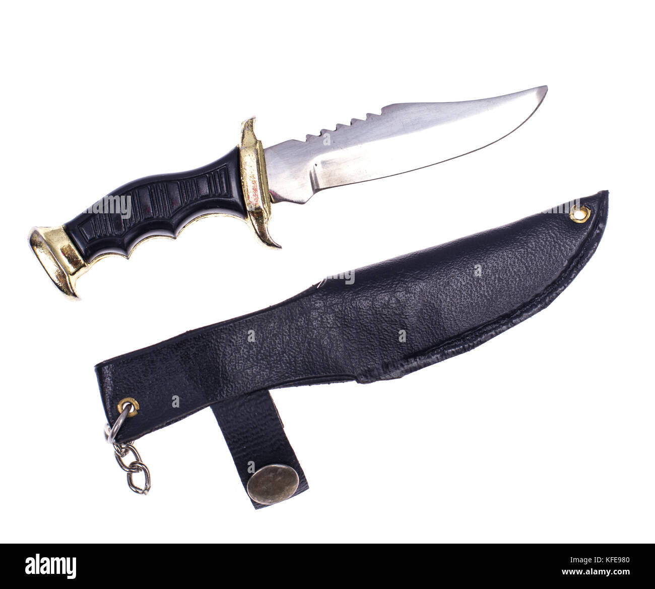 Small knife in leather case Stock Photo Alamy