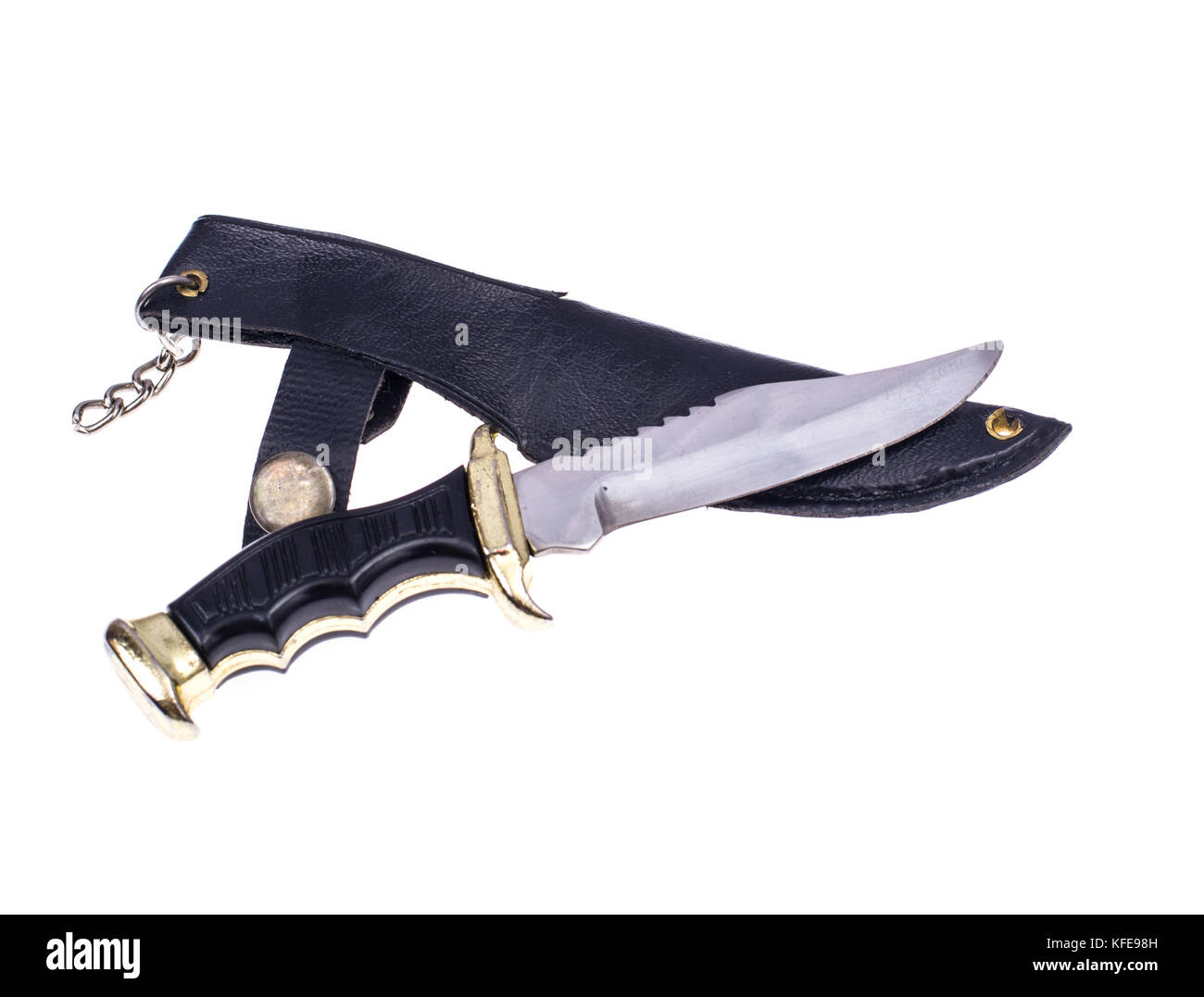 Small knife in leather case Stock Photo Alamy