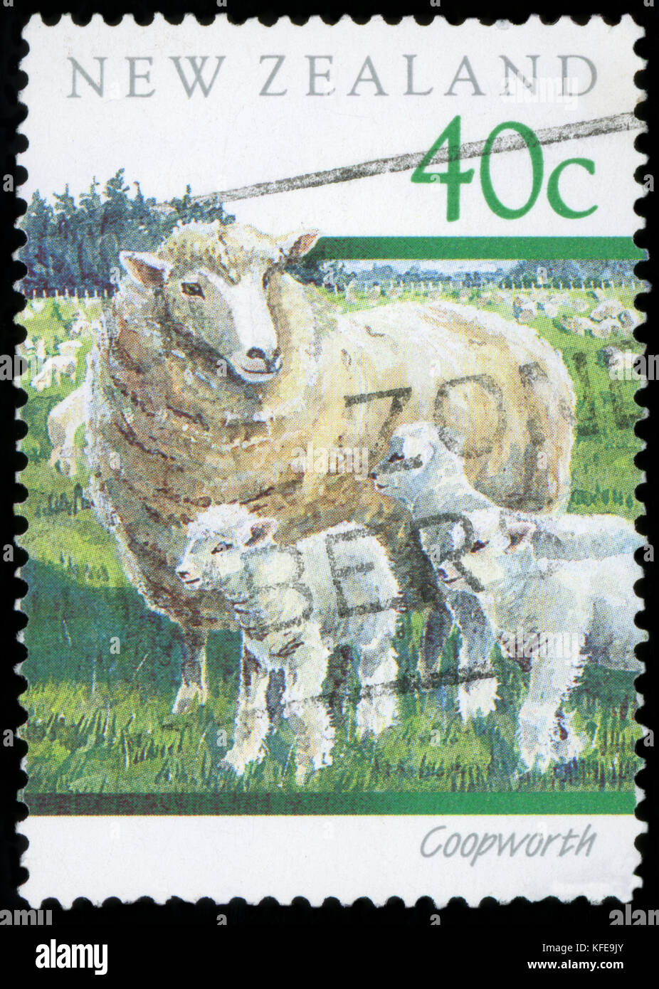 Postage stamp - New Zealand Stock Photo