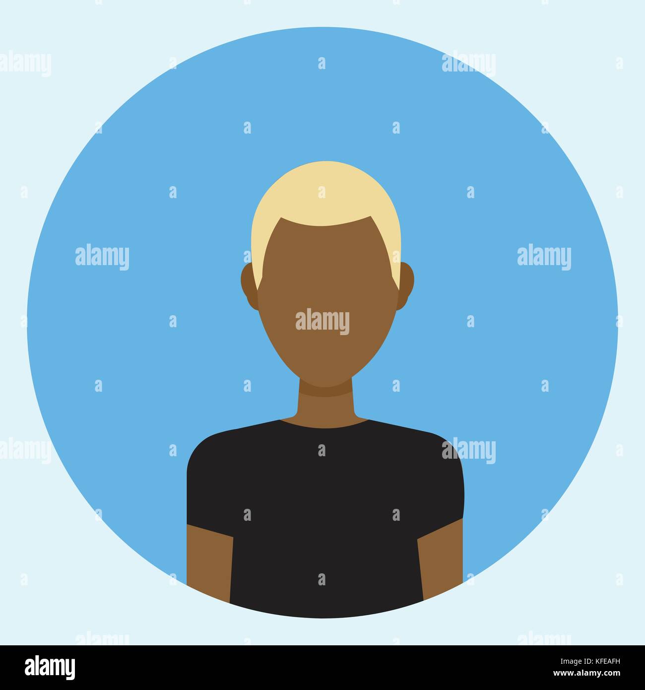 Male Avatar Profile Icon Round African American Man Face Stock Vector ...