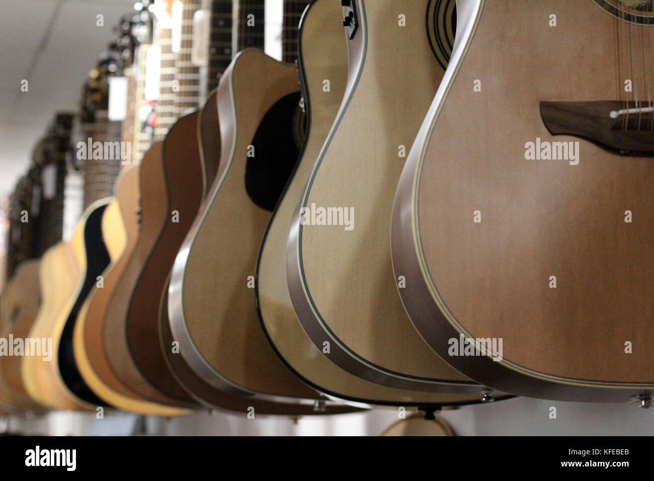 Stringed Musical Instruments / Guitars / Various Guitars Stock Photo