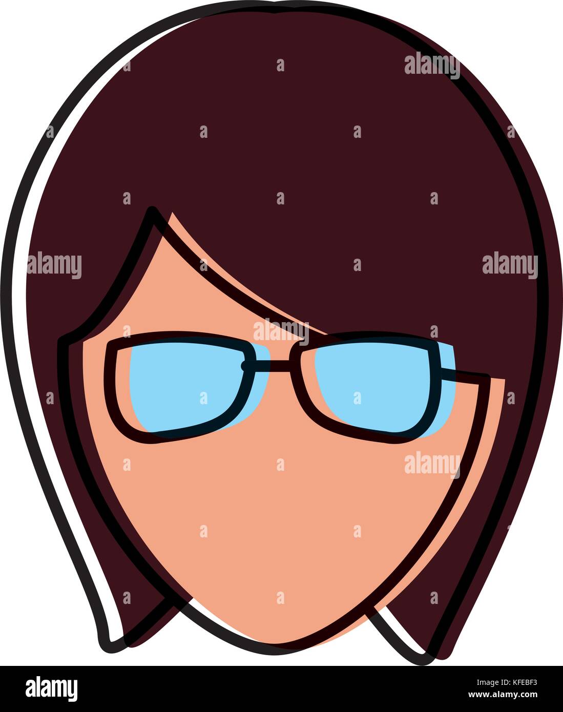 Woman with glasses Stock Vector Image & Art - Alamy