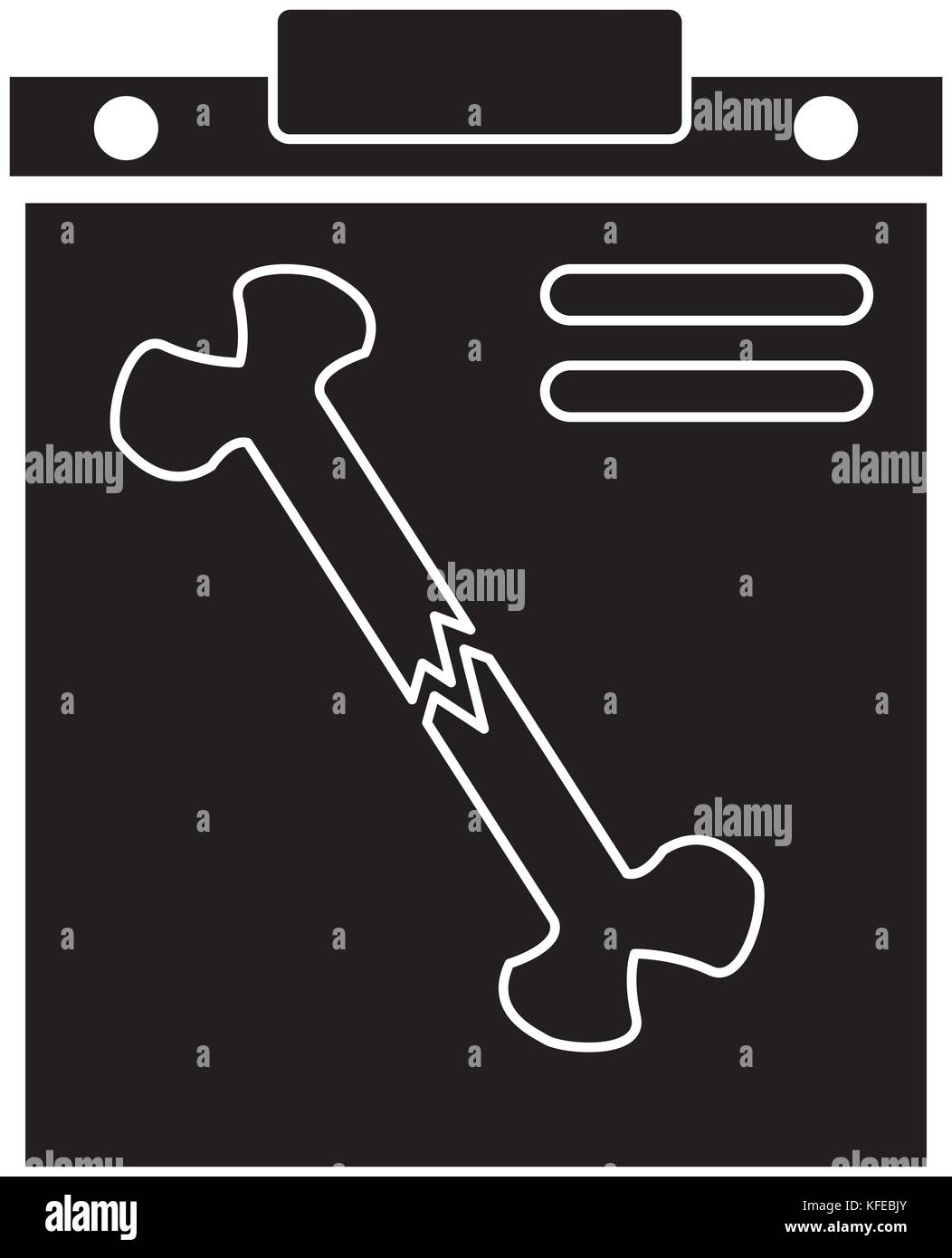 Bone broken xray Stock Vector Image &amp; Art - Alamy