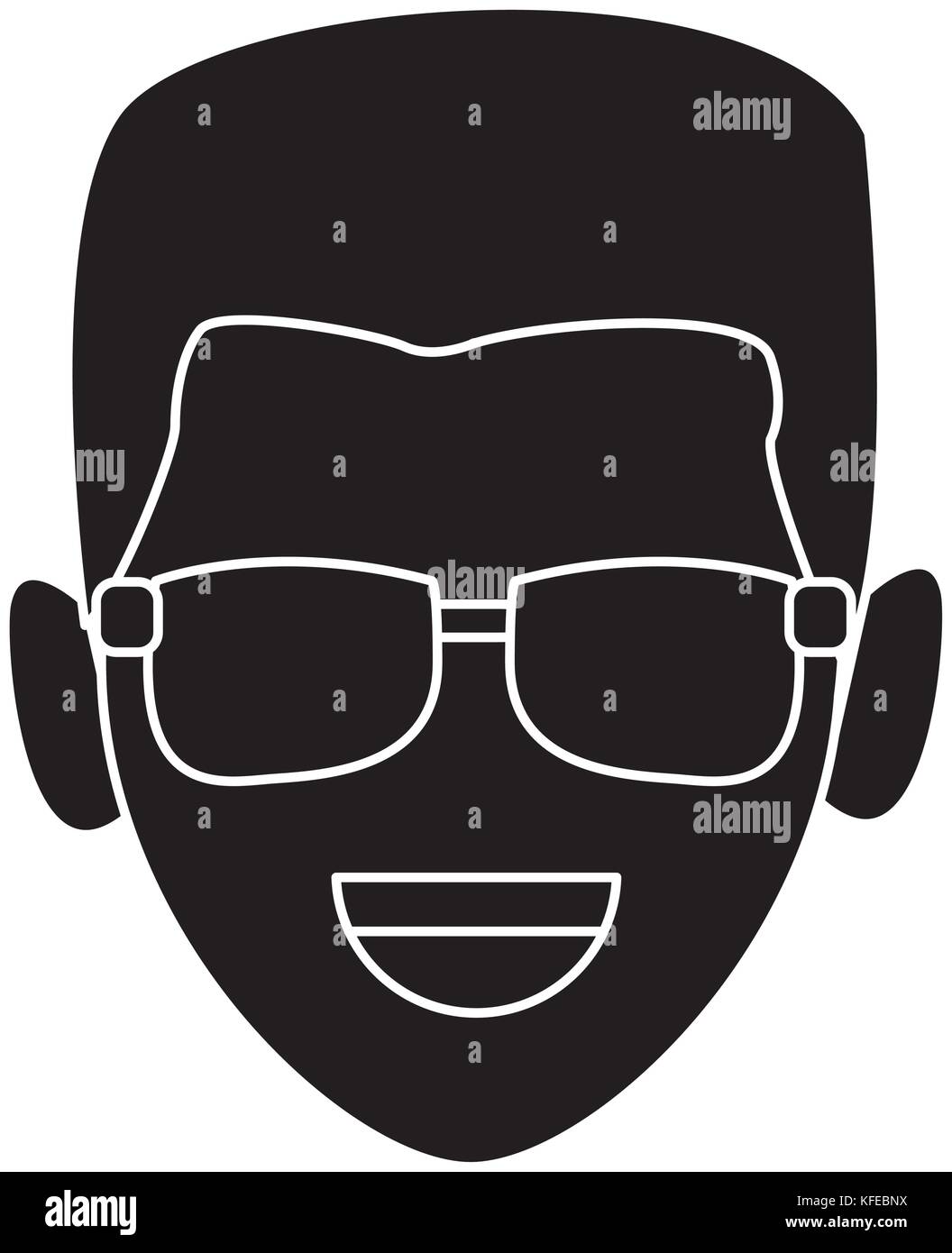 Man with glasses Stock Vector Image & Art - Alamy